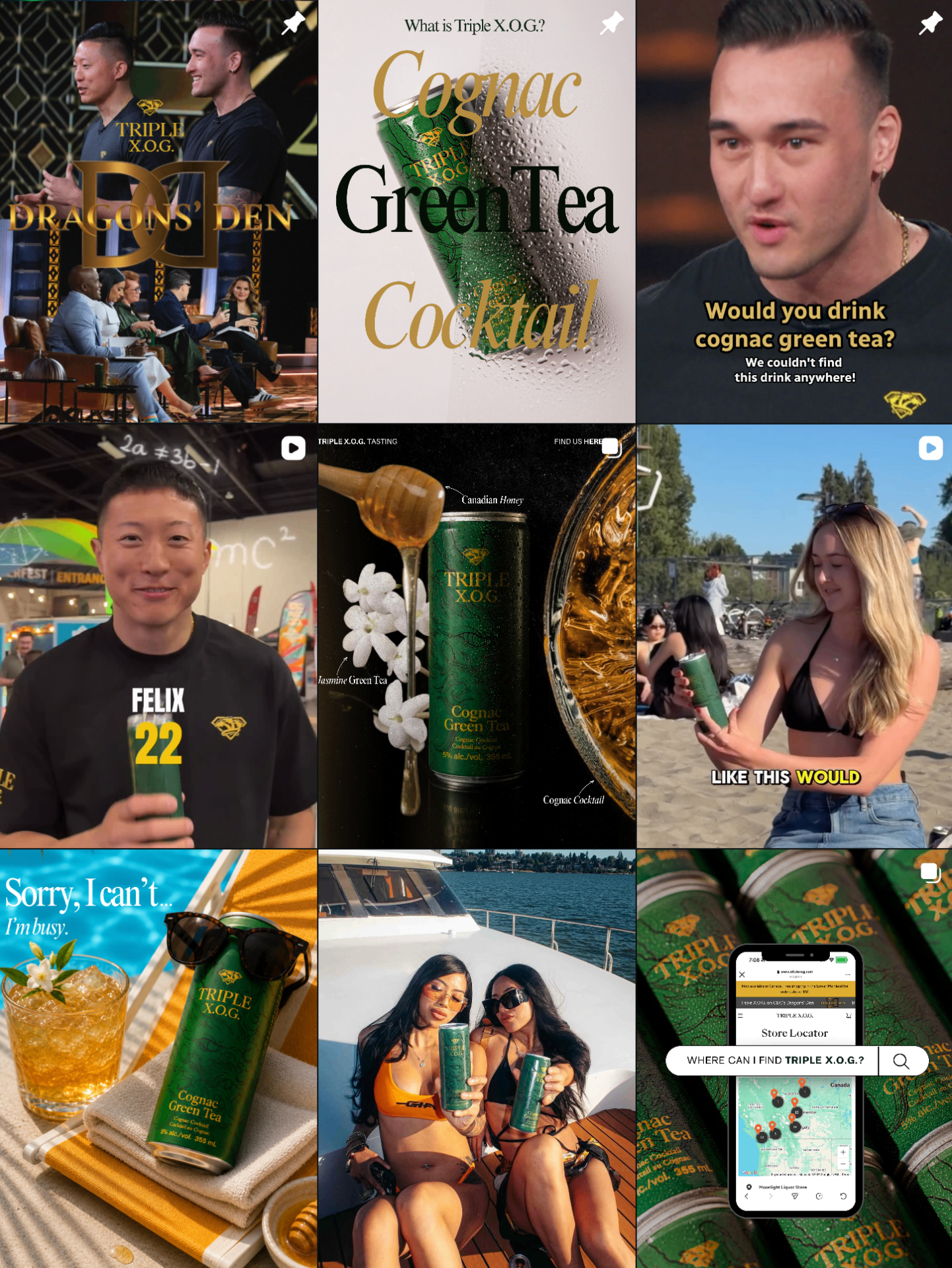 Triple X.O.G. creator content collage